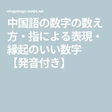 中国語の数字の数え方 指による表現 縁起のいい数字 発音付き 数え方 数字 序数