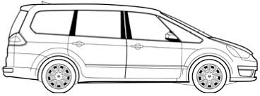 2008 Ford Galaxy Minivan Blueprints Free Outlines