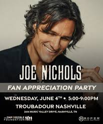 The fan appreciation party is back again this year! Come kick off CMA Fest  with me at The Troubadour Nashville