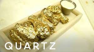 Eating Food Covered In Gold Youtube
