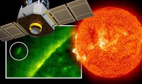 Ufo Sighting Nasa Satellite Snaps Alien Spacecraft Bigger Than Earth Near The Sun Weird News Express Co Uk All satellites can be affected, but geostationary satellites are particularly vulnerable. nasa satellite snaps alien spacecraft