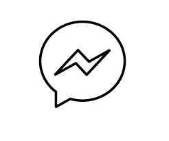 Facebook Messenger Icon Vector Black Outline Png Jpg Svg Iphone Photo App App Icon Minimalist Icons