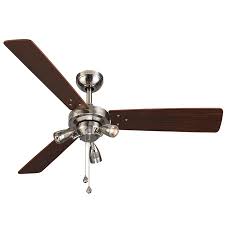 Harbor Breeze Exocet 48 In Brushed Nickel Downrod Or Close Mount Indoor Ceiling Fan With Light Kit 3 Blade Ceiling Fan With Light Ceiling Fan Fan Light