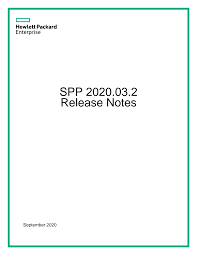 The service pack for proliant (spp) is a comprehensive systems software and firmware update solution, which is delivered as a single iso. Https Downloads Hpe Com Pub Softlib2 Software1 Publishable Catalog P291731480 V138520 Spp2020 03 2releasenotes Pdf