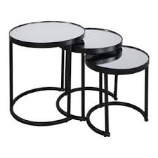 3 Piece Round Coffee Table Set Black Nesting Coffee Tables Round Nesting Coffee Tables Coffee Table