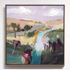 In The Shadow Of The Hill Has Sold And Is Heading Down To Melbourne This Week An Experimental Piece Using Colla Art Abstract Landscape Painting Art Painting