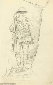 Check out our pencil drawing selection for the very best in unique or custom, handmade pieces from our graphite shops. British Soldier S Drawings Detail Life On Western Front Daily Mail Online