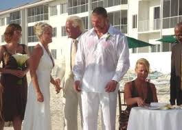Ric Flair's wedding to Tiffany Vandermark, where Paul Levesque (Triple H)  was his best man.