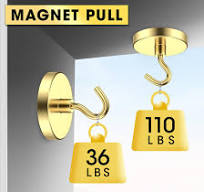 Amazon.com: VNDUEEY 10 Pack 110 Lbs Gold Magnetic Hooks ...