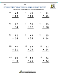 Over a period of two weeks, students. Double Digit Addition Without Regrouping