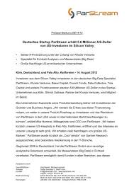 The bank swift code provides information. Deutsches Startup Parstream Erha Lt 5 6 Millionen Us Dollar Von Us