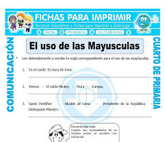 En estos cuadernos puedes ver actividades infantiles. Ficha De Uso De Las Mayusculas Ejercicios Para Cuarto De Primaria Mayusculas Ortografia Para Ninos Primarias
