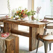 I had chairs on one side and the ends, but i noticed that friends and family were always going for the bench first so i wanted to add one on each. Emmerson Reclaimed Wood Dining Table