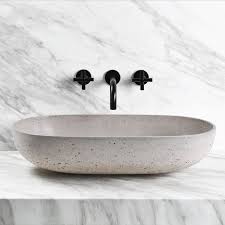 Vasque Ovale A Poser 65x35xh15 Cm Design Oval Beton Poli Gravelli Vasque Vasque Design Vasque Salle De Bain