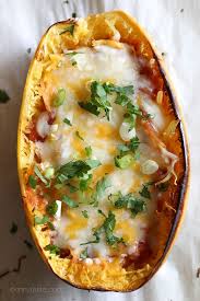 Spaghetti Squash Enchilada Boat Recipe Skinnytaste Recipe Skinny Taste Recipes Recipes Squash Enchilada