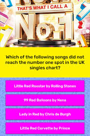 Which Of The Following Songs Did Not Trivia Answers