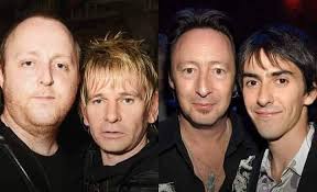 The Beatles' sons: James McCartney, Zak Starkey (Ringo), Julian Lennon, and  Dhani Harrison