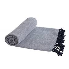 Economisez avec notre option de livraison gratuite. Plaid Fouta Jete De Lit 100 Coton 90 X 170 Cm Chambray Avec Franges Uni Bleu Marine