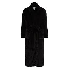 Peaches Dreams Black Shiny Fleece Robe Cosy Outfit Black Clothes
