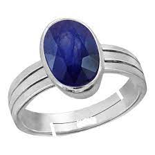 Blue sapphire should be worn in the middle finger. Buy Blue Sapphire Gemstone Ring Neelam Gemstone Ring Neelam Stone 92 5 Sterling Silver Adjustable Ring For Men Women At Amazon In
