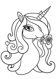 Delightful Rose High Quality Free Coloring From The Category Unicorn More Printable Pictures On Our Unicorn Coloring Pages Rose Coloring Pages Baby Unicorn