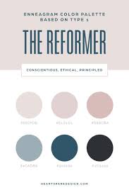 Enneagram Color Palette Type 1 The Reformer Enneagram Color Psychology Personality Color Palette