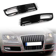 Pair Abs Car Lower Bumper Grille Fog Light Grill Chromed For Audi A8 D3 08 10 Golf Tips Car Motor Vehicle Parts