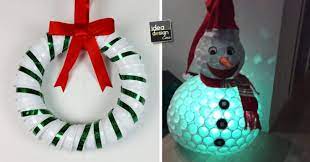 Circa 200 bicchieri di plastica rossi 200 cc. Decorazioni Natalizi Con Bicchieri Di Plastica O Carta 20 Idee Tutorial