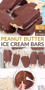 Chocolate Peanut Butter Low Carb Ice Cream Bars Low Carb Yum Low Carb Ice Cream Keto Dessert Easy Low Carb Yum