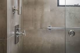 Create the bathroom you've always wanted and find the type of modern bathroom fixtures that enhance your bath design. Chrome Shower Fixtures And Grab Bars In Small Modern Bathroom Modern Bathroom Other By Talmadge Construction Inc