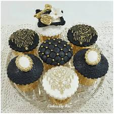 Black And Gold Cupcake Toppers Pin On Fest Bela Fera