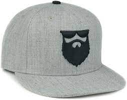 Amazon Com Og Barba Logo Snapback Sombrero Gris Brezo Clothing Snapback Hats Beard Logo Hats