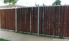 Wood Fence With Metal Frame Wood Fence Modern Design Metal Frame