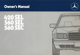 Check spelling or type a new query. Mercedes Benz W126 Owners Operators Manuals