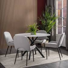 Dining sets are available in all shapes sizes heights and materials and typically include the table and at least four chairs. Buy Dining Table Online In Dubai Uae Homes R Us
