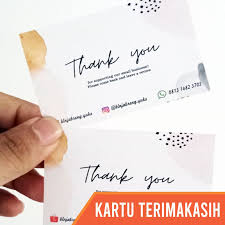Contoh ucapan terima kasih untuk customer online shop bahasa indonesia. Harga Thank You Card Olshop Terbaru Juli 2021 Biggo Indonesia