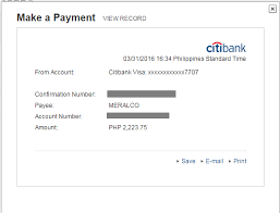 The bank provides it, and it has the same features of internet banking. How To Pay Your Meralco Bill Using Your Credit Card My How To Diary