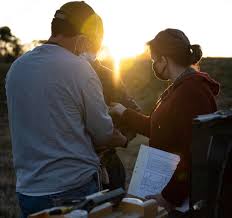Jeff Cooper, left, Virginia Department of Wildlife