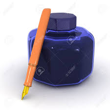 a 3d ink pot and a fountain pen isolated on white background stock photo picture and royalty free image image 58557195 a 3d ink pot and a fountain pen isolated on white background