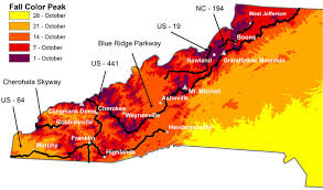 fall color map for north carolina department of biology