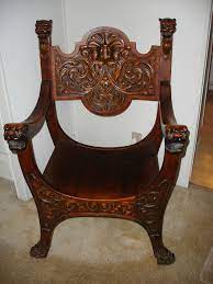 Lion Carved Chair Stomps Burkhardt Carved Chairs Antique Appraisal Chair