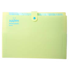 12 Pocket File Folders Office Happy Smile File Bag Letter A4 Paper Expanding Plastic Accordion Document Paper Folder Documents Organization Plastic Letters