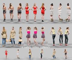 6 Realistic Female Characters Vol 2 3d Model Female Characters 3d Model Model
