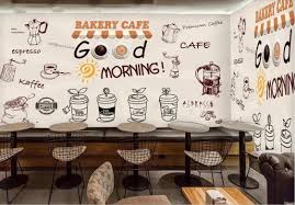 Www.tarocchino.com restaurant wall decor, image source. Nordic Hand Painted Coffee Shop Mural Wallpaper Wall Art 3d Wall Paper Ktv Bar Restaurant Wall Murals Contact Papers Wallpapers Aliexpress