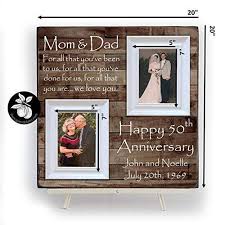 You might think it's hard to come up with possible golden wedding anniversary gifts for your loved ones. Handmade Products 50th Wedding Anniversary Gifts For Parents Personalized Picture Frame 20x20 Photo Albums Frames