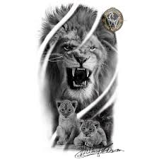 Tattoo Leao Filhotes Tatuagens De Leao Familia Do Leao Tatuagem De Leao