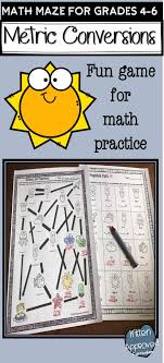 Convert Units Of Measurement Including Length Capacity And Weight With These Fun Worksheets Your 5th Grade Class Fun Worksheets Math Maze Metric Conversions