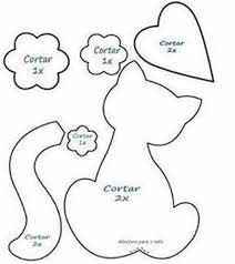 vykrojka podushki obizhennyj kot artesanato de gato gatinho de feltro e bonequinha de feltro