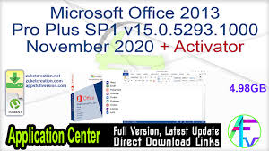 The word, excel, and powerpoint apps are specifically designed for the ipad's touch environment and will sync, via onedrive, to other off. Microsoft Office 2013 Pro Plus Sp1 V15 0 5293 1000 November 2020 Activator Free Download