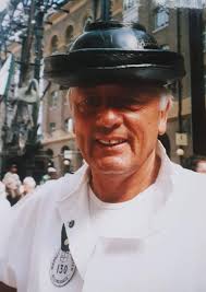 My Dad Tommy Laverty (Gowser)home from the T.A. holding me outside our  house in Meadow Lane.